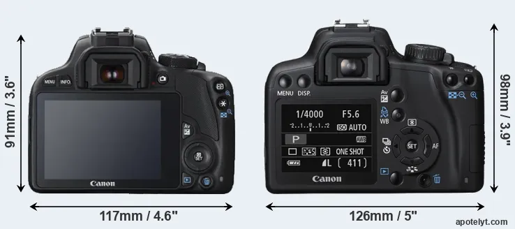 Comparison SL1 or XS rear