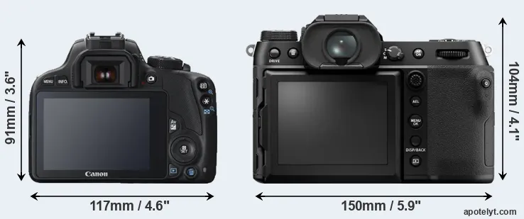 Comparison SL1 or GFX 50S II rear