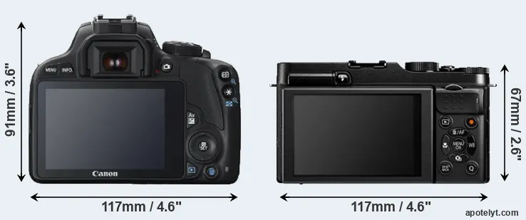 Comparison SL1 or X-A1 rear