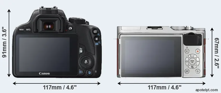 Comparison SL1 or X-A3 rear