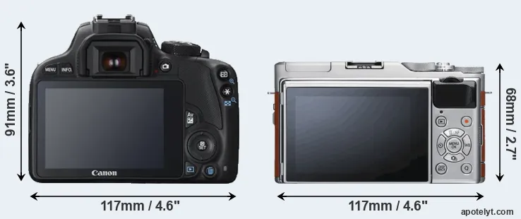 Comparison SL1 or X-A5 rear