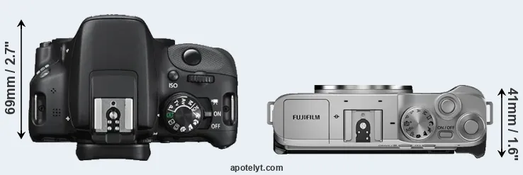 Compare SL1 versus X-A7 top