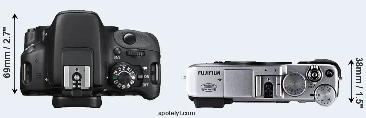Compare SL1 versus X-E1 top
