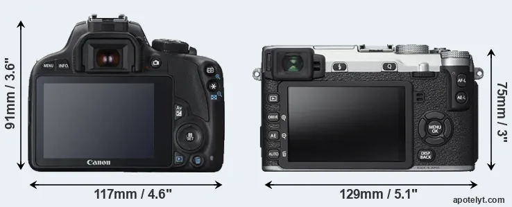 Comparison SL1 or X-E2S rear