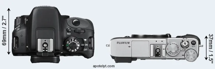 Compare SL1 versus X-E2S top