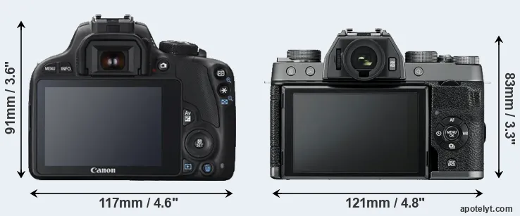 Comparison SL1 or X-T100 rear