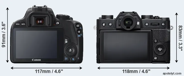 Comparison SL1 or X-T20 rear