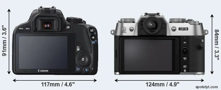 Comparison SL1 or X-T50 rear
