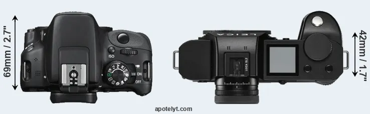Compare SL1 versus Leica SL2 top