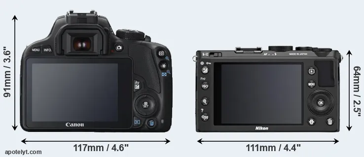Comparison SL1 or Coolpix A rear