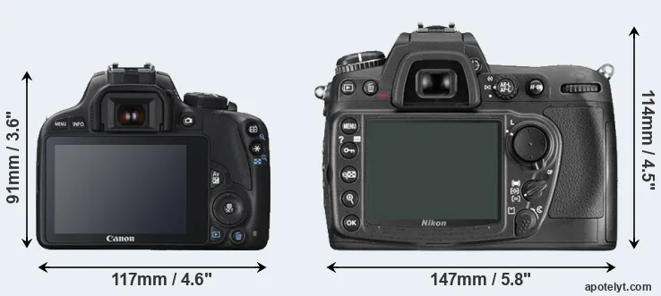 Comparison SL1 or D300 rear