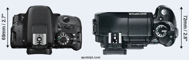 Compare SL1 versus E-330 top