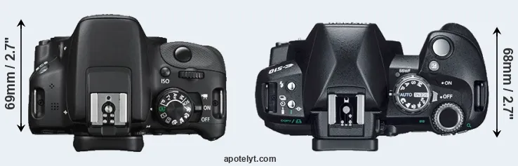 Compare SL1 versus E-510 top