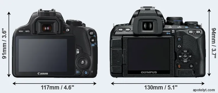 Comparison SL1 or E-600 rear