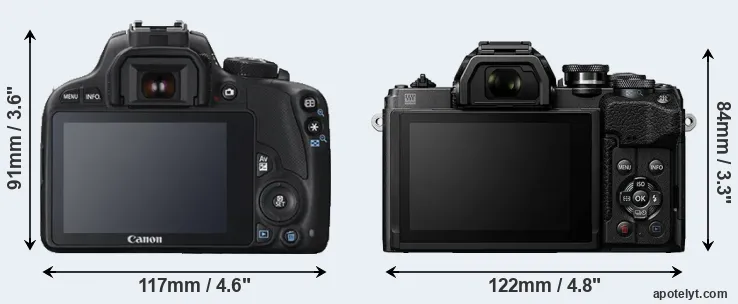 Comparison SL1 or E-M10 IV rear