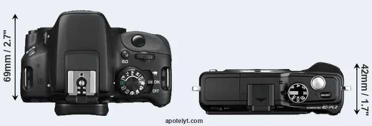 Compare SL1 versus E-PL2 top