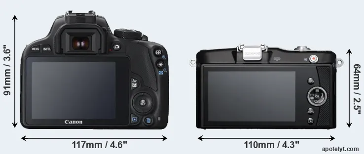 Comparison SL1 or E-PM1 rear
