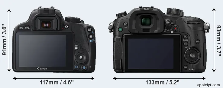 Comparison SL1 or GH4 rear