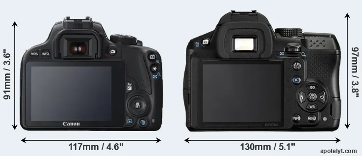 Comparison SL1 or K-30 rear