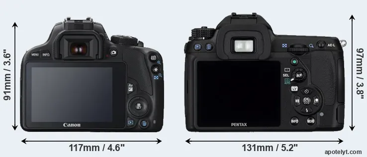 Comparison SL1 or K-5 rear
