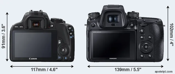 Comparison SL1 or NX1 rear