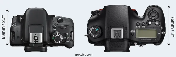 Compare SL1 versus A99 II top