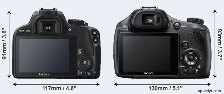 Comparison SL1 or HX400V rear