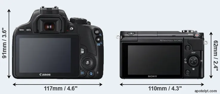 Comparison SL1 or NEX-3N rear