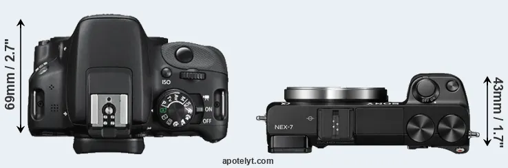 Compare SL1 versus NEX-7 top