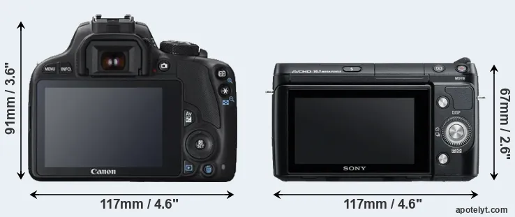 Comparison SL1 or NEX-F3 rear