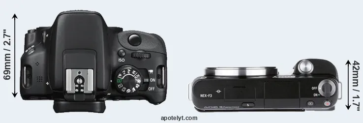 Compare SL1 versus NEX-F3 top
