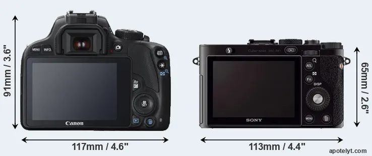 Comparison SL1 or RX1 rear