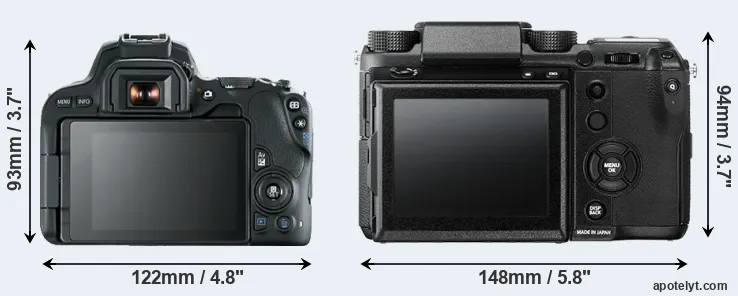Comparison SL2 or GFX 50S rear