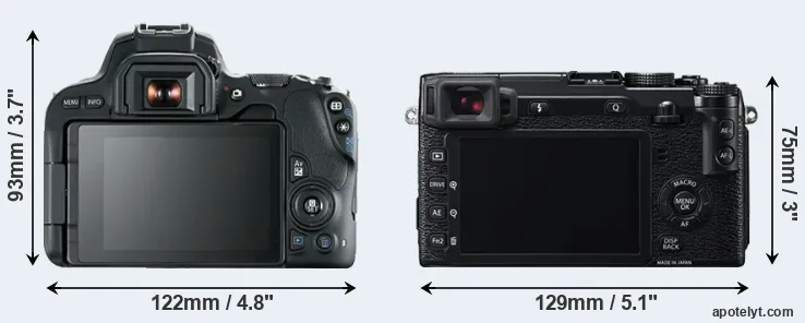 Comparison SL2 or X-E2 rear