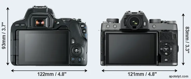 Comparison SL2 or X-T100 rear