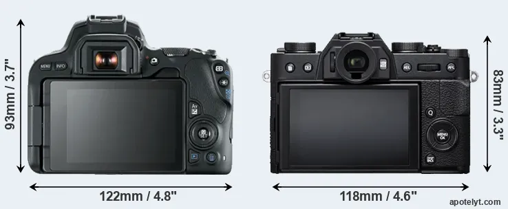 Comparison SL2 or X-T20 rear