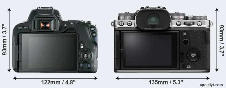 Comparison SL2 or X-T4 rear