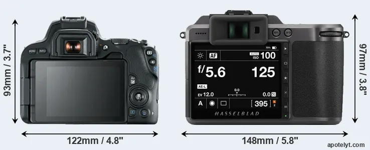 Comparison SL2 or X1D II rear