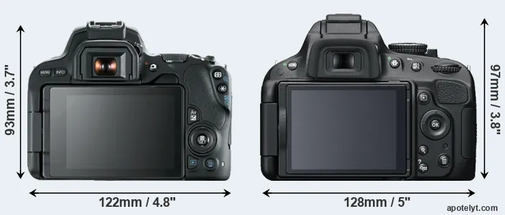 Comparison SL2 or D5100 rear