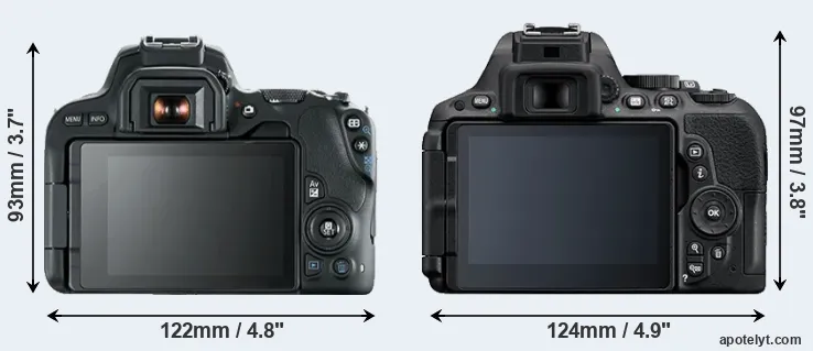 Comparison SL2 or D5500 rear