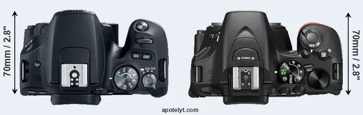 Compare SL2 versus D5500 top