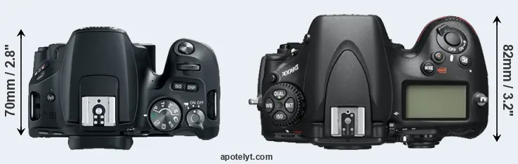 Compare SL2 versus D800E top