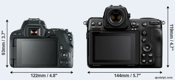 Comparison SL2 or Z8 rear