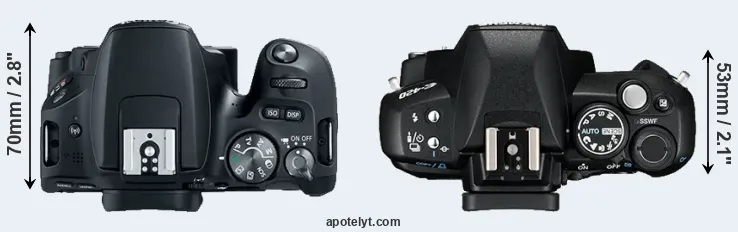 Compare SL2 versus E-420 top