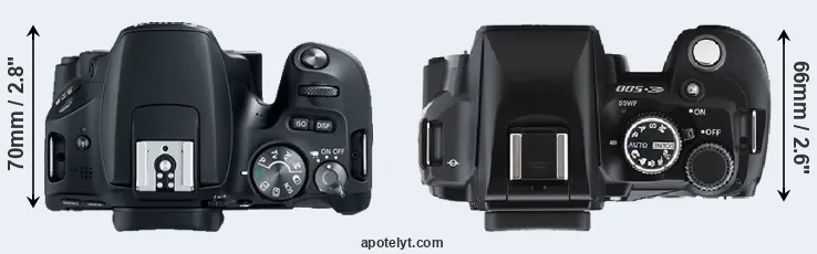 Compare SL2 versus E-500 top