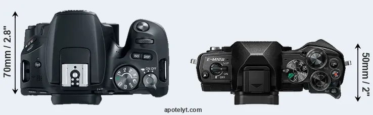 Compare SL2 versus E-M10 III top