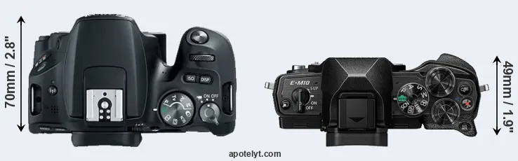 Compare SL2 versus E-M10 IV top