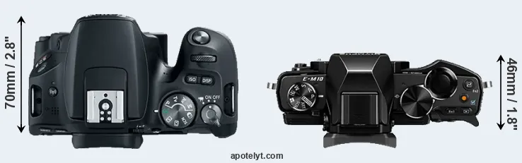 Compare SL2 versus E-M10 top