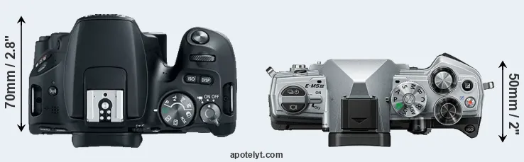 Compare SL2 versus E-M5 III top