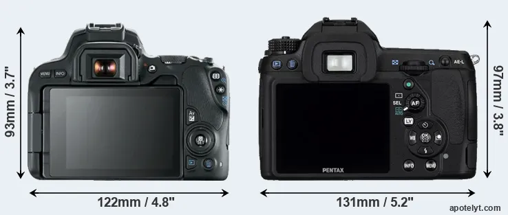 Comparison SL2 or K-5 rear